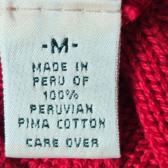 Fairway & Greene Vintage Christmas Red Button Front Cable Knit & Ribbed Vest - Picture 5 of 7